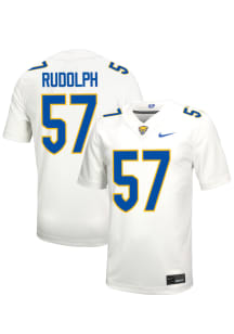 Alexander Rudolph  Nike Pitt Panthers White NIL Name And Number Football Jersey