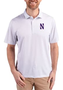Cutter and Buck Northwestern Wildcats Mens Purple Pike Symmetry Short Sleeve Polo