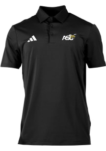 Adidas Alabama State Hornets Mens Black Heat Seal Ultimate 365 Short Sleeve Polo