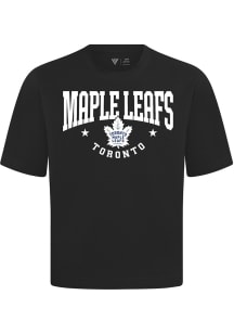 Levelwear Toronto Maple Leafs Black Signature Knit Archway Short Sleeve Fashion T Shirt