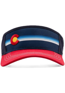Colorado Mens Navy Blue 2T C Logo Stripe Adjustable Visor