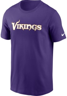 Nike Minnesota Vikings Purple Wordmark Short Sleeve T Shirt