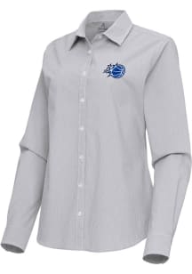 Antigua Orlando Magic Womens Porter Long Sleeve Ash Dress Shirt