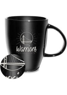 Golden State Warriors Sunburst Ceramic Lustre Ceramic Mug - Blue