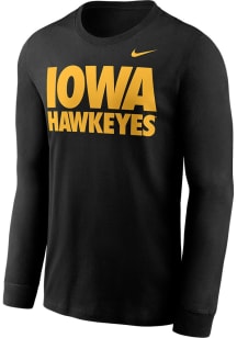 Nike Iowa Hawkeyes Black Local Cotton Long Sleeve T Shirt