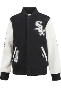 Pro Standard Chicago White Sox Youth Black Classic Chenille Heavy Weight Jacket