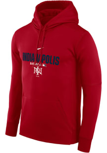 Nike Indianapolis Indians Mens Red Therma PO Hood