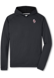 Peter Millar Indiana Hoosiers Mens Black Pine Long Sleeve Hoodie