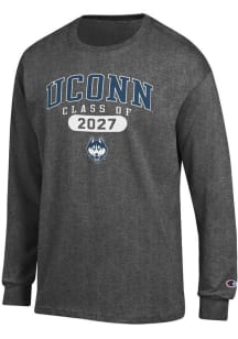 Champion UConn Huskies Charcoal Class of 2027 Jersey Long Sleeve T Shirt