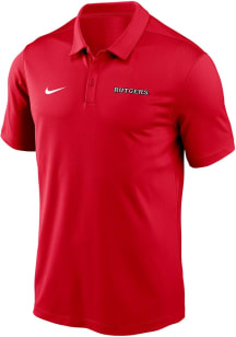 Nike Rutgers Scarlet Knights Mens Red Victory Short Sleeve Polo