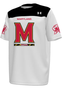 Under Armour Maryland Terrapins Youth White Armourfuse Short Sleeve T-Shirt