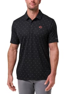 Travis Mathew Cincinnati Reds Mens Black Crowd Roar Short Sleeve Polo