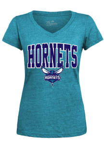 Charlotte Hornets Womens Teal Splendid Short Sleeve T-Shirt