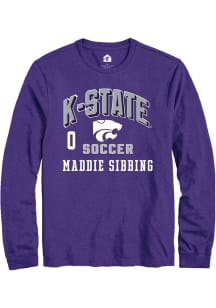 Maddie Sibbing K-State Wildcats Purple NIL Arch Logo Long Sleeve Player T Shirt