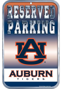 Auburn Tigers Reserved Parking 11x17 Plastic Sign - Navy Blue