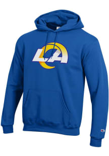 Champion Los Angeles Rams Mens Blue Powerblend Long Sleeve Hoodie