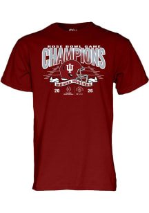 Blue 84 Indiana Hoosiers Red 2026 Rose Bowl Champions Short Sleeve T Shirt