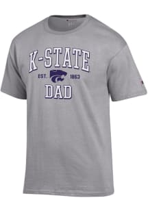 Champion K-State Wildcats Grey Est Date Dad Jersey Short Sleeve T Shirt