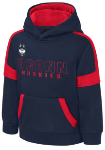 Colosseum UConn Huskies Toddler Navy Blue Bandit Long Sleeve Hooded Sweatshirt