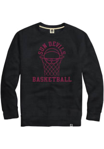 Rally Arizona State Sun Devils Mens Grey Triblend Basketball Long Sleeve Fashion Sweatshirt