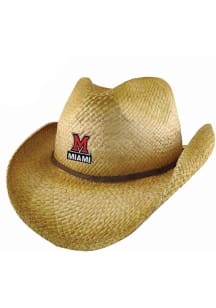 LogoFit Miami RedHawks Natural Wrangler Mens Cowboy Hat