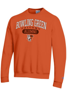 Champion Bowling Green Falcons Mens Orange Pill Box Alumni Powerblend Long Sleeve Crew Sweatshirt