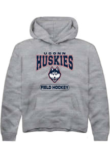 Summit Sportswear UConn Huskies Youth Graphite Field Hockey Long Sleeve Hoodie