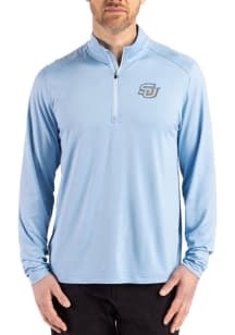 Cutter and Buck Southern University Jaguars Mens Light Blue Coastline Long Sleeve Qtr Zip Pullover