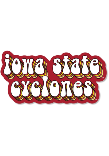 Iowa State Cyclones 2" Bubble Text Dizzler Stickers - Cardinal