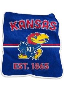 Kansas Jayhawks Retro Raschel Throw Blanket - Blue