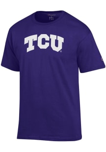Champion TCU Horned Frogs Purple Arch Jersey Short Sleeve T Shirt