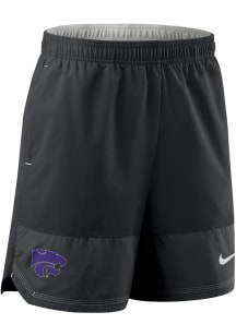Nike K-State Wildcats Mens Black Dri-Fit Woven Shorts