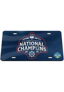 UConn Huskies Navy Blue 2025 National Champions Laser Cut Car Accessory License Plate