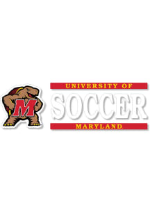 Maryland Terrapins 6x2 Soccer Auto Decal - Red