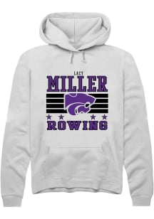 Lacy Miller K-State Wildcats Mens White NIL Striped Player Hood