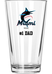 Miami Marlins Dad 16oz Pint Glass - White