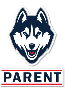 UConn Huskies 3 Inch Parent Auto Decal - Navy Blue