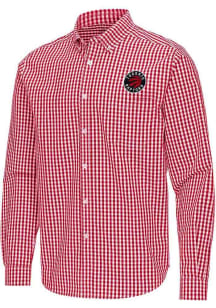 Antigua Toronto Raptors Mens Red Ellis Long Sleeve Dress Shirt