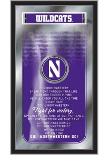 Northwestern Wildcats Fight Song Hanging Back Bar Mirror