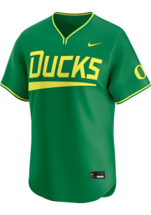 Nike Oregon Ducks Mens Green Full Button Limited Baseball Baseball Jersey