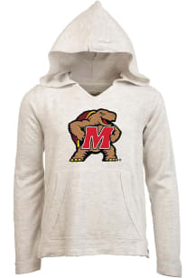 Maryland Terrapins Girls Grey Arch Mascot Long Sleeve Hooded Sweatshirt