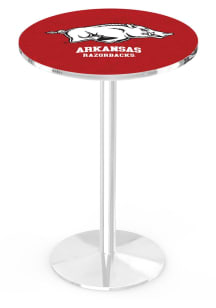 Arkansas Razorbacks Chrome Round Base Pub Table