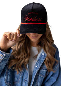 Gameday Social Nebraska Cornhuskers Black Suzuki Vintage Corduroy Womens Adjustable Hat