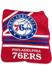 Philadelphia 76ers Alt Raschel Logo Raschel Throw Blanket - Red