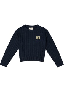 Uscape Drexel Dragons Womens Navy Blue Renew Cable Knit Long Sleeve Sweater