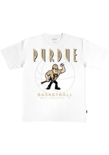 SLAM Purdue Boilermakers White Heavyweight Basketball Short Sleeve T Shirt