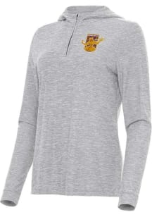 Antigua Detroit City FC Womens Grey Daybreak Qtr Zip