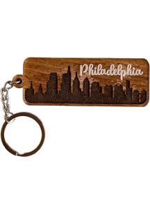 Philadelphia Skyline Keychain - Brown