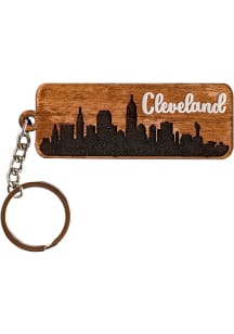 Cleveland Skyline Keychain - Brown