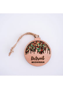 Detroit Holiday Cheer Ornament - Brown